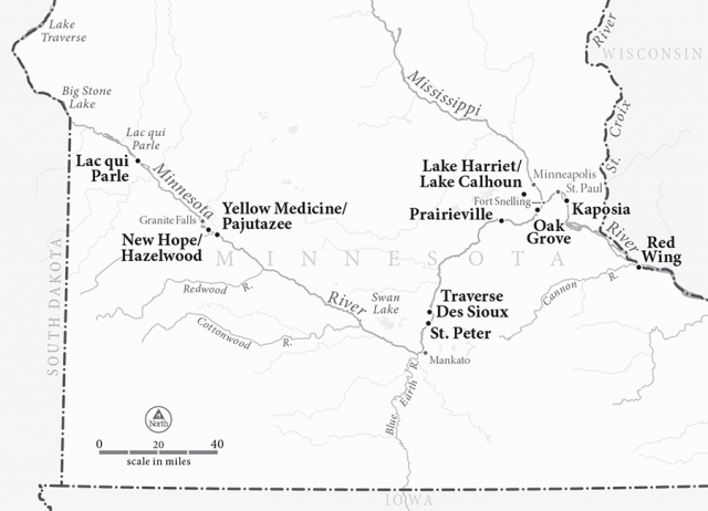 Map of ABCFM missions to the Dakota in Minnesota | MNopedia